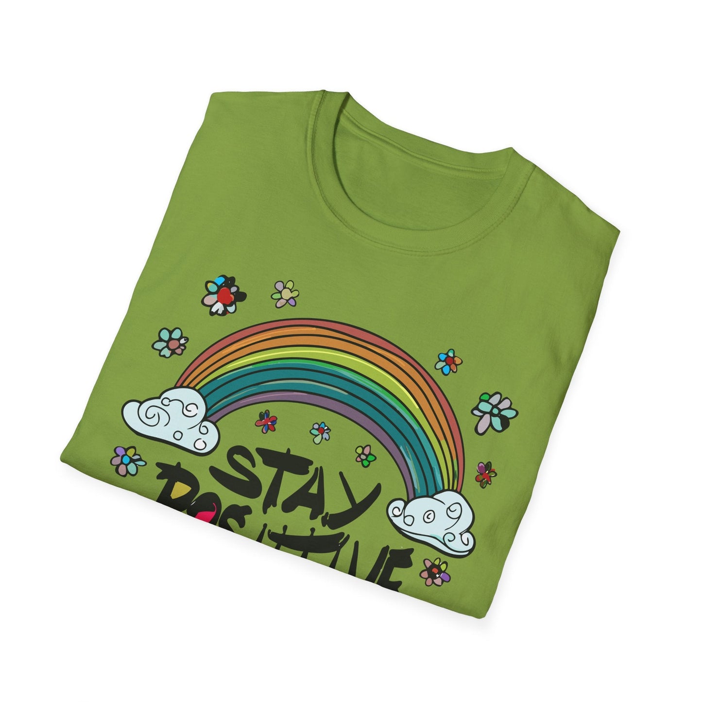 Positive Slogan T Shirt Unisex Softstyle Tee With Positive Words And Good Quotes Gildan 64000