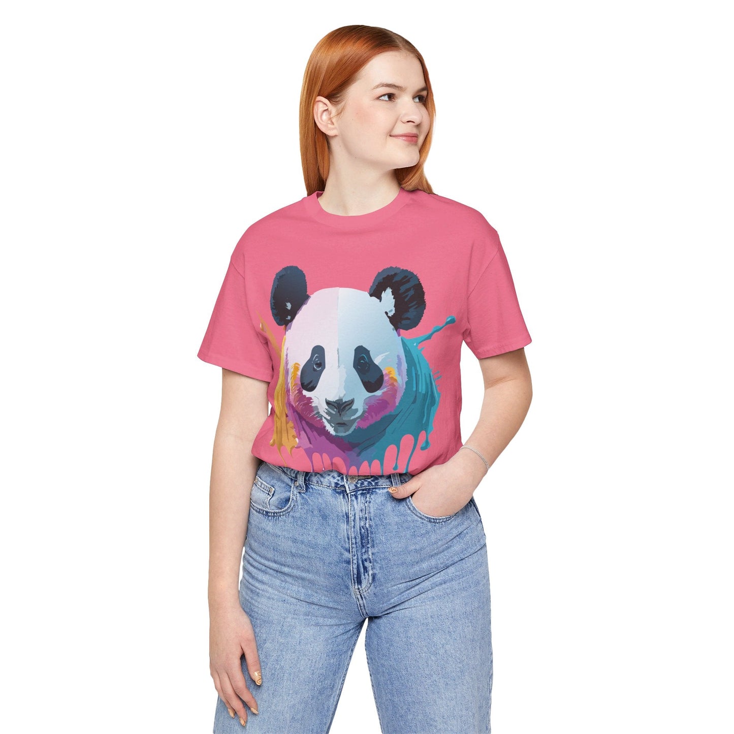 Panda Shirt Unisex Graphic Tee Vintage Inspired Artwork By Adelpha Jersey Short Sleeve