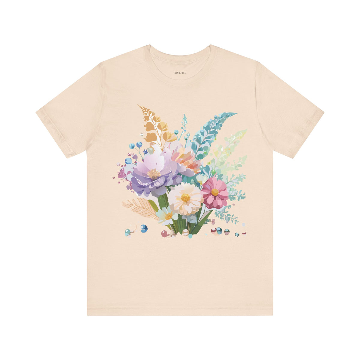 Floral Graphic Tee Shirt - Bella+Canvas Unisex 100 Cotton 16