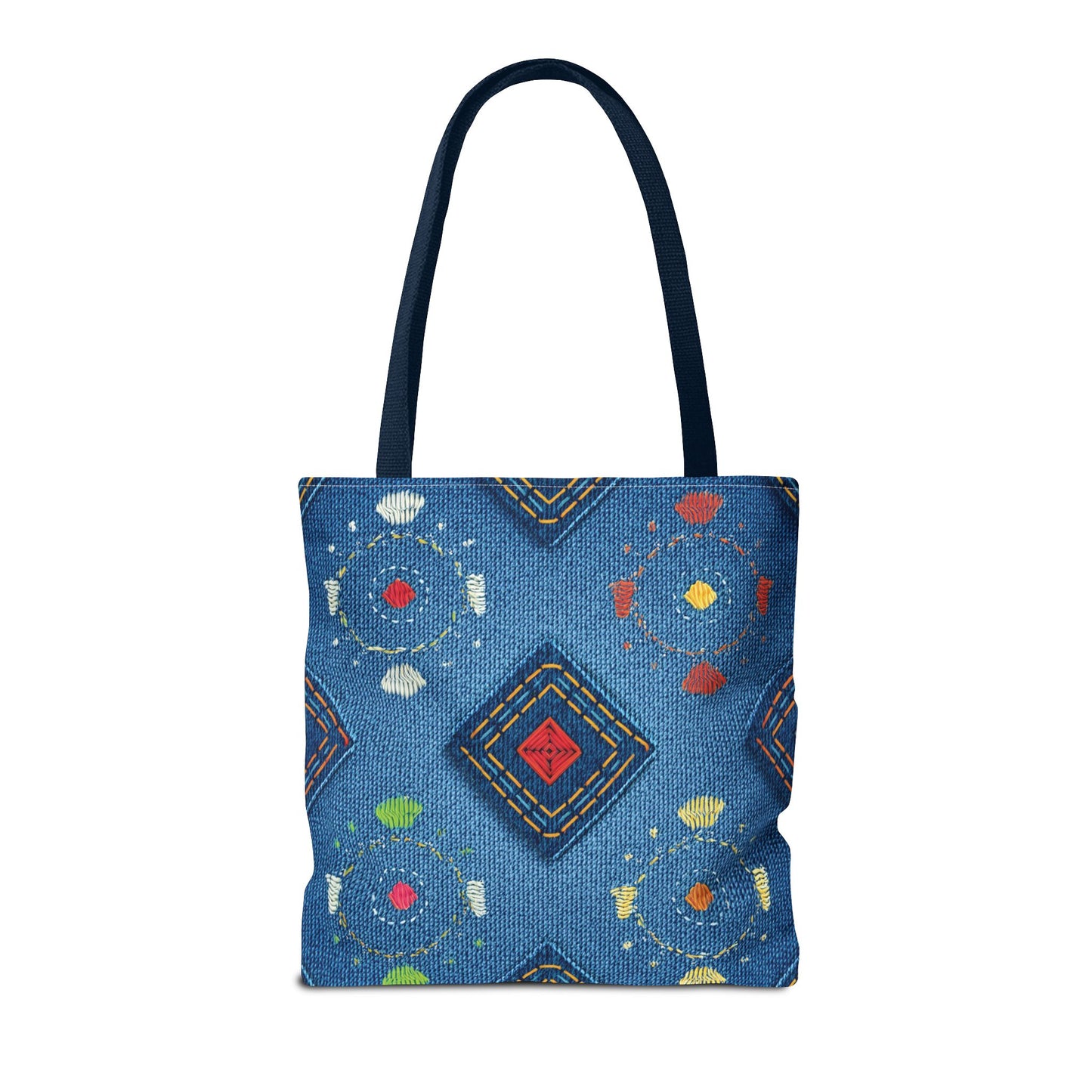Diwali Graphic Denim Fabric Imitation Print Unisex Canvas Bag Poly Spun 3 Sizes Tote Bag 205-24
