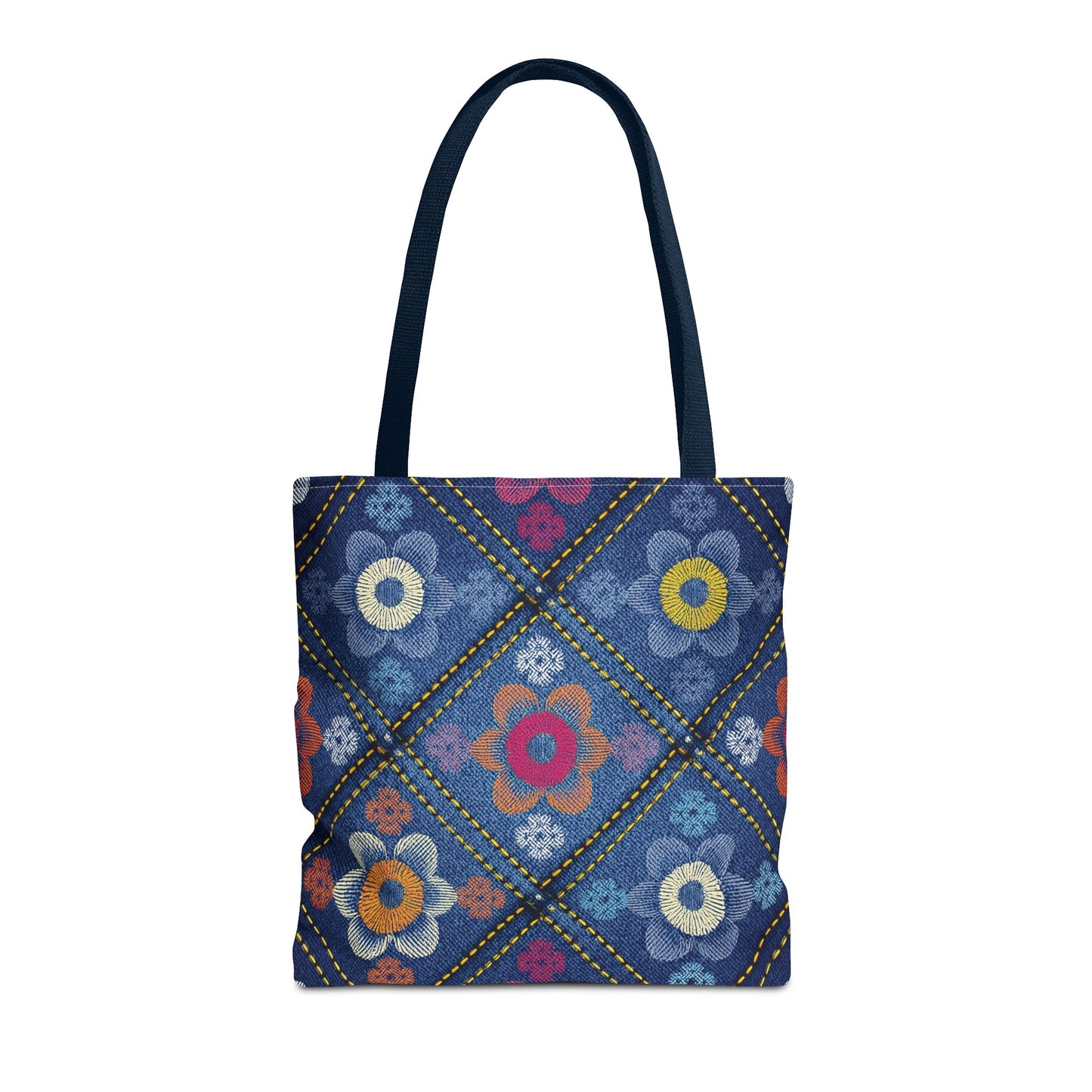 Denim Fabric Imitation Print Unisex Canvas Bag Poly Spun 3 Sizes Tote Bag 130