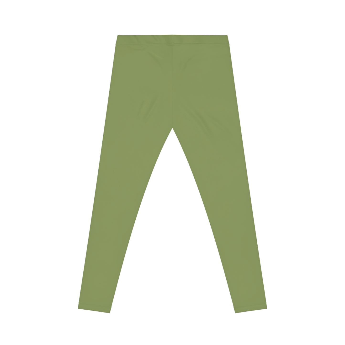 Palm Leaf Green Color Women's Poly-Span Casual Leggings XS-2XL