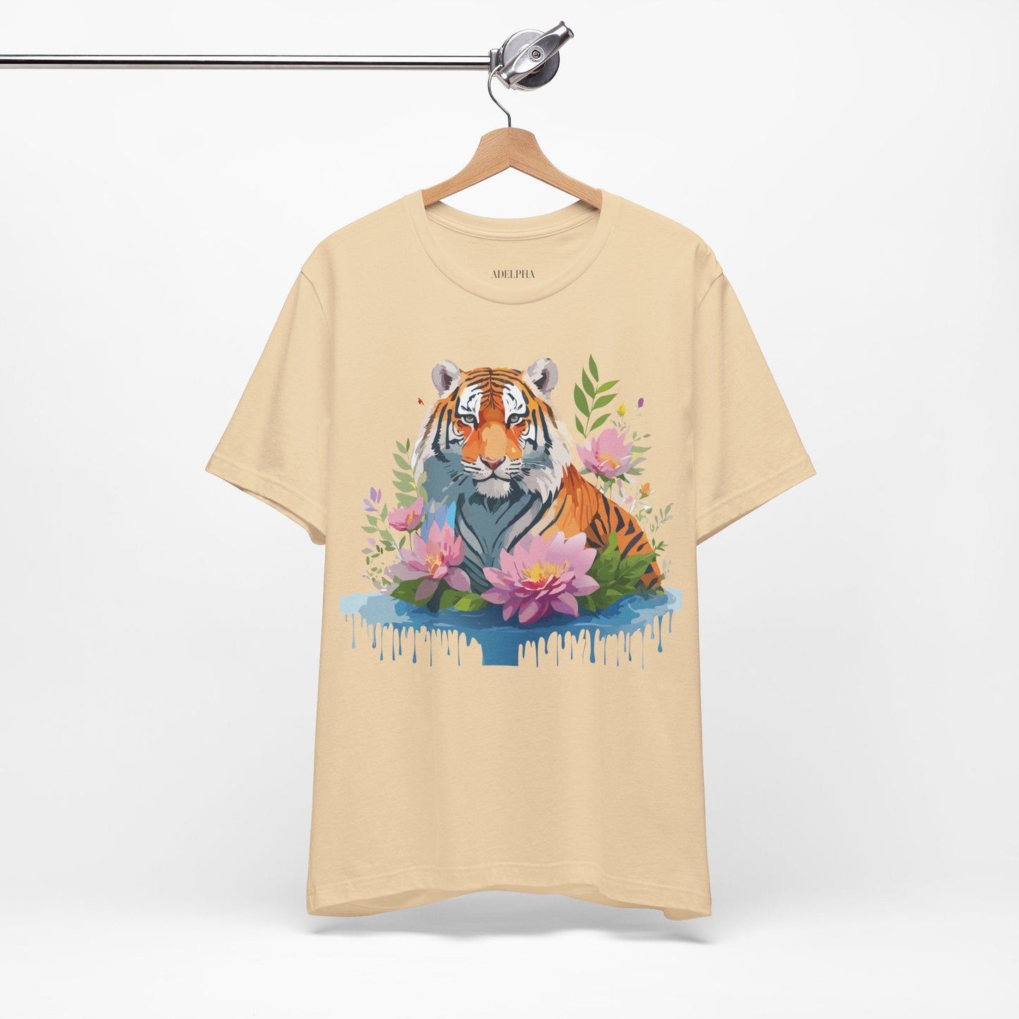 Tiger Graphic Unisex 100 Cotton Vintage Art with Animal Tee 5