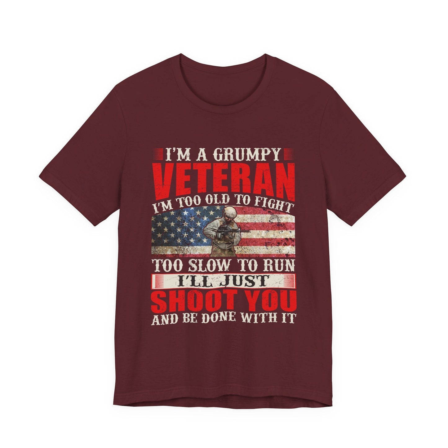 Army Veteran Patriotic Graphic Design Unisex Cotton T-Shirt v38