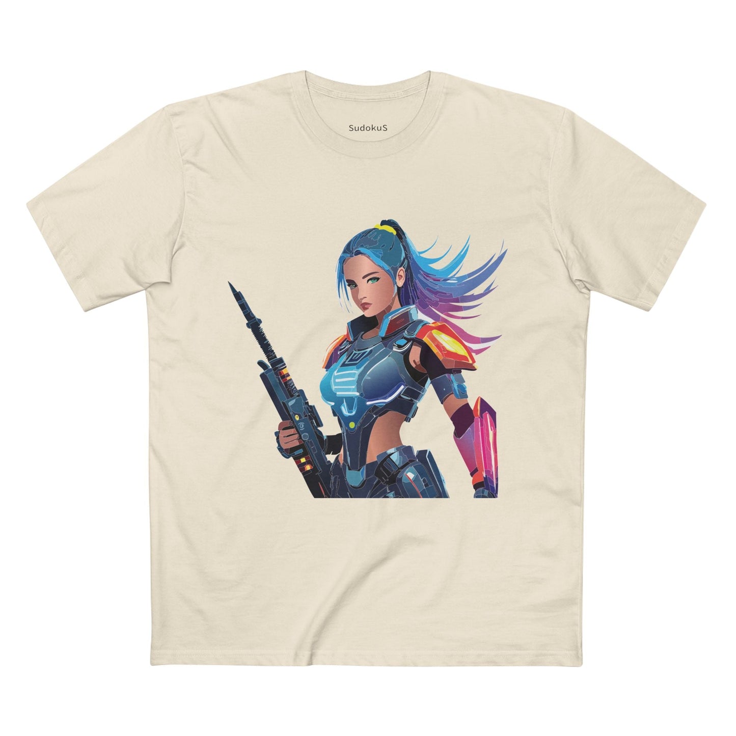 Army-woman Graphic Unisex 100 Cotton Staple Tee 9