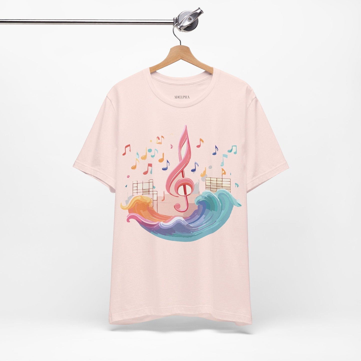 Music Graphic Unisex 100 Cotton Vintage Art with Musical Elements Tee 30