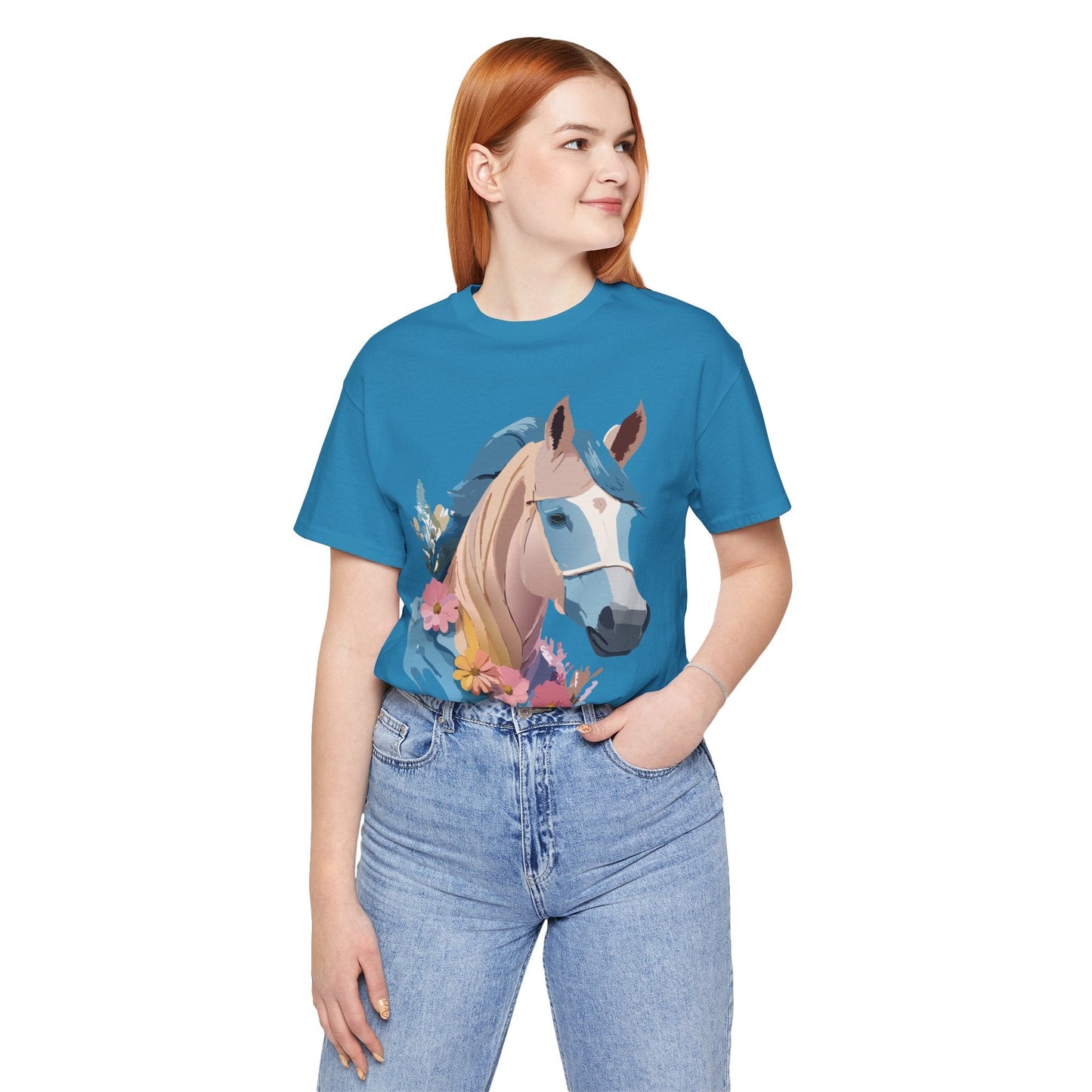 Horse Graphic Unisex 100 Cotton Vintage Animal Art T-Shirt 12