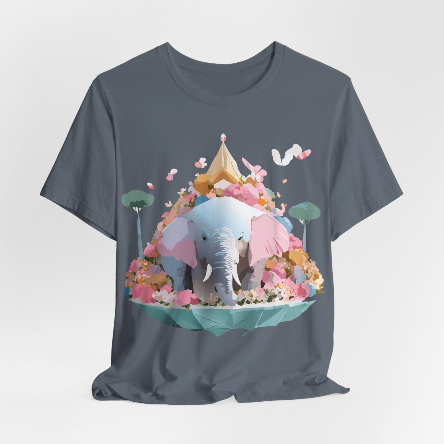 Elephant Graphic Tee Adelpha Unisex Short Sleeve Vintage Inspired Art Design Premium