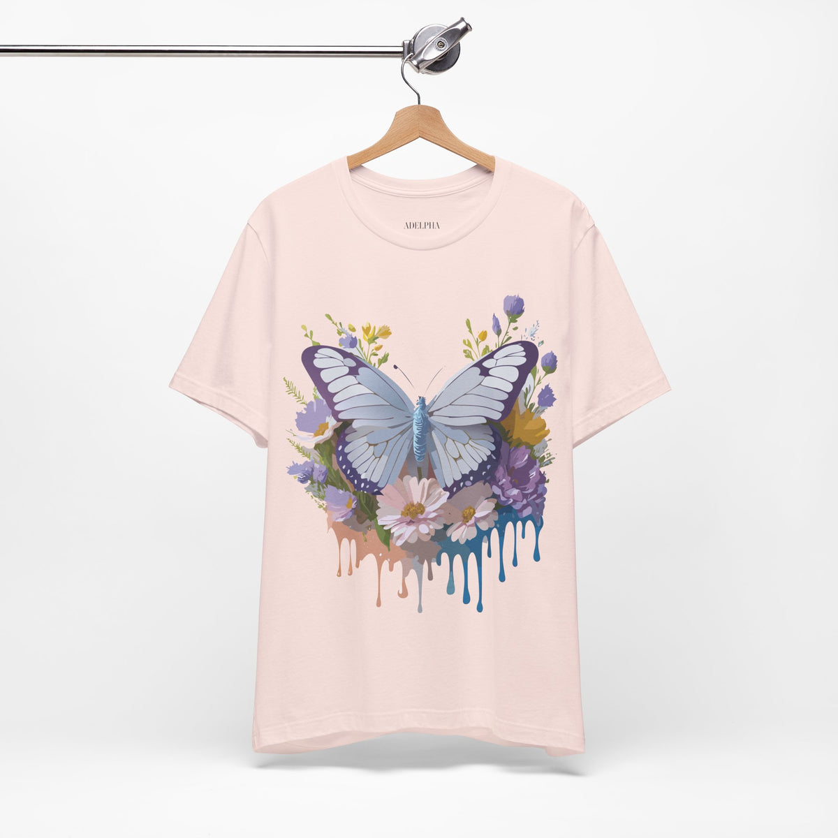 Butterfly Graphic Unisex Cotton Bella+Canvas Tee with Art Design n21