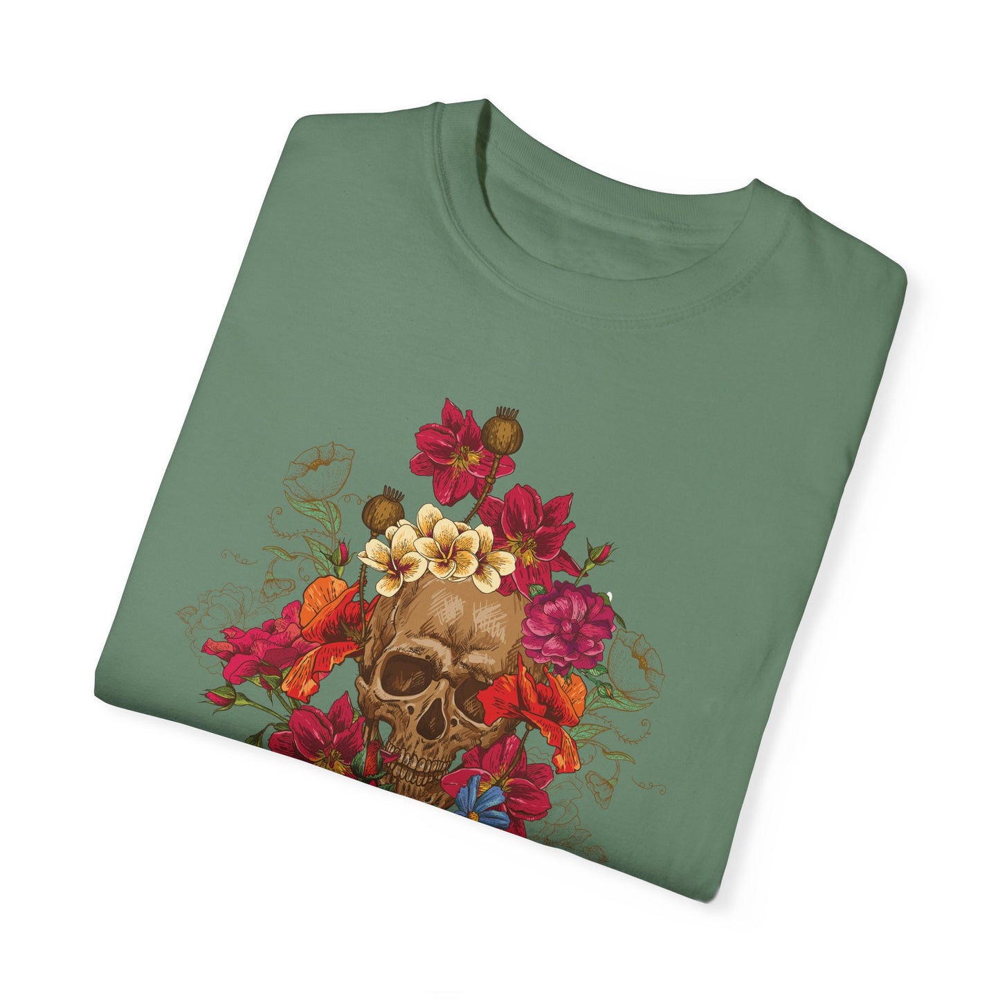 Unisex Cotton Tee Shirt with Skull