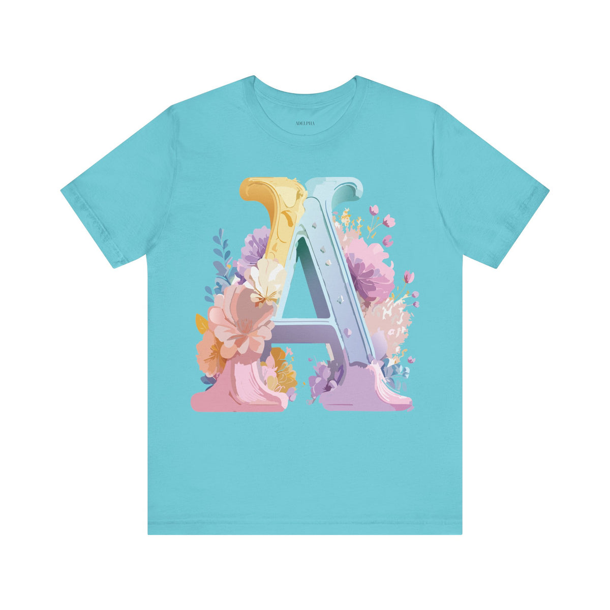 Letter A Graphic Unisex Cotton Bella+Canvas Tee with Art Letter Design