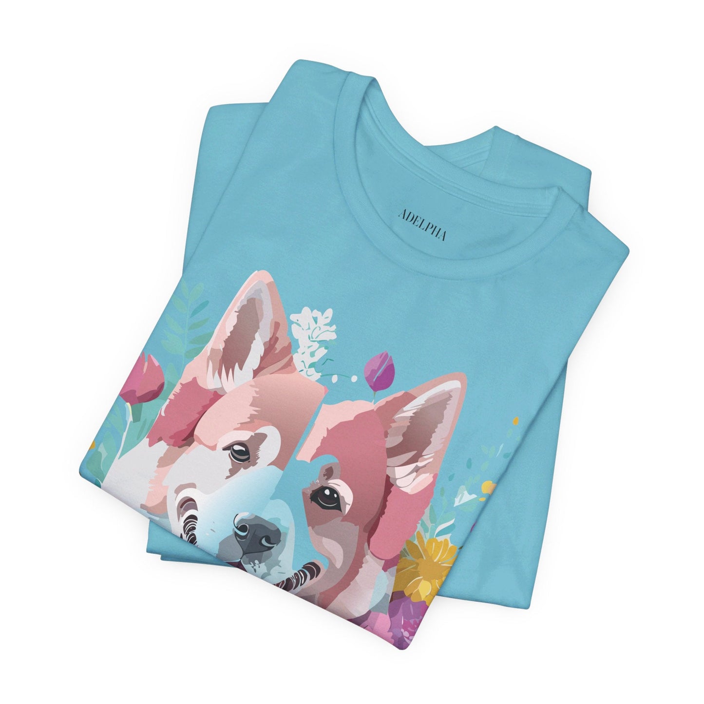 Unisex Graphic Dog Shirt Vintage Inspired Tee With Adelpha Artwork Short Sleeve Tee