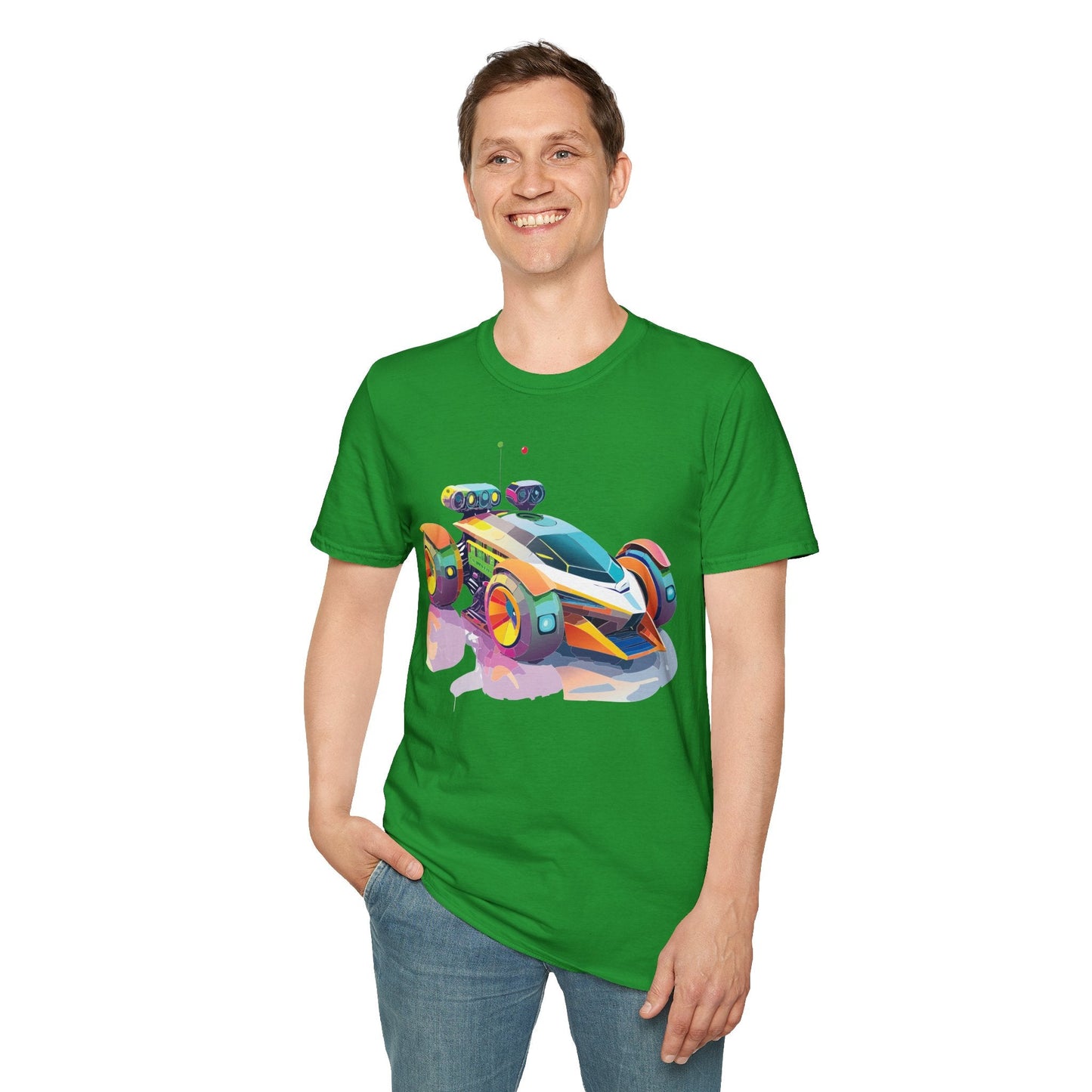 Car T Shirt Unisex Softstyle Tee With Cars Art Design Hot Wheels Edition Premium Cotton