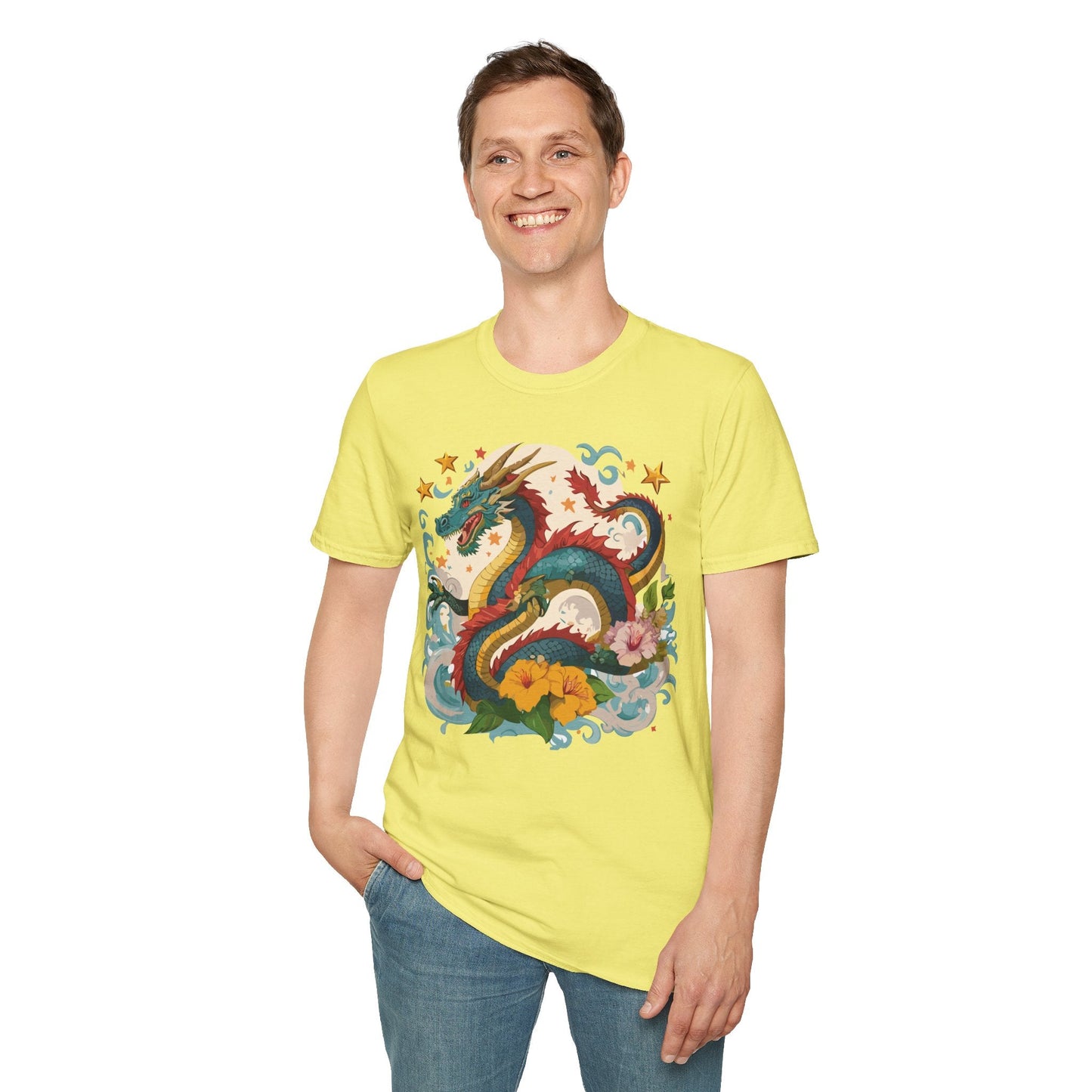 Dragon Graphic Unisex 100 Cotton Tee with Animal Artwork Design 21