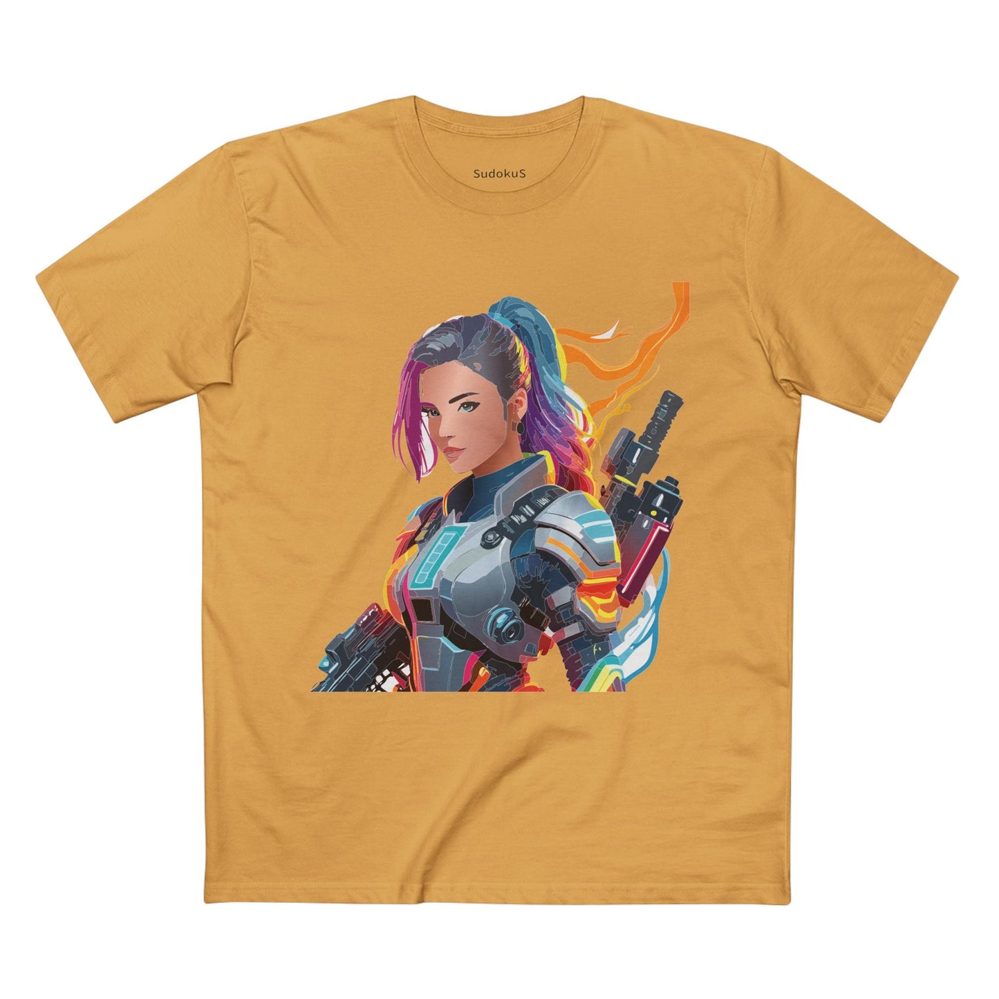 Army-woman Graphic Unisex 100 Cotton Staple Tee 10