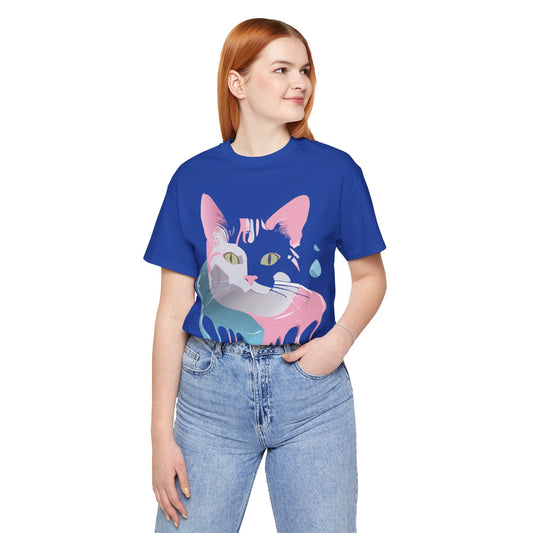 Cat Graphic Unisex 100 Cotton Vintage Design Tee 22