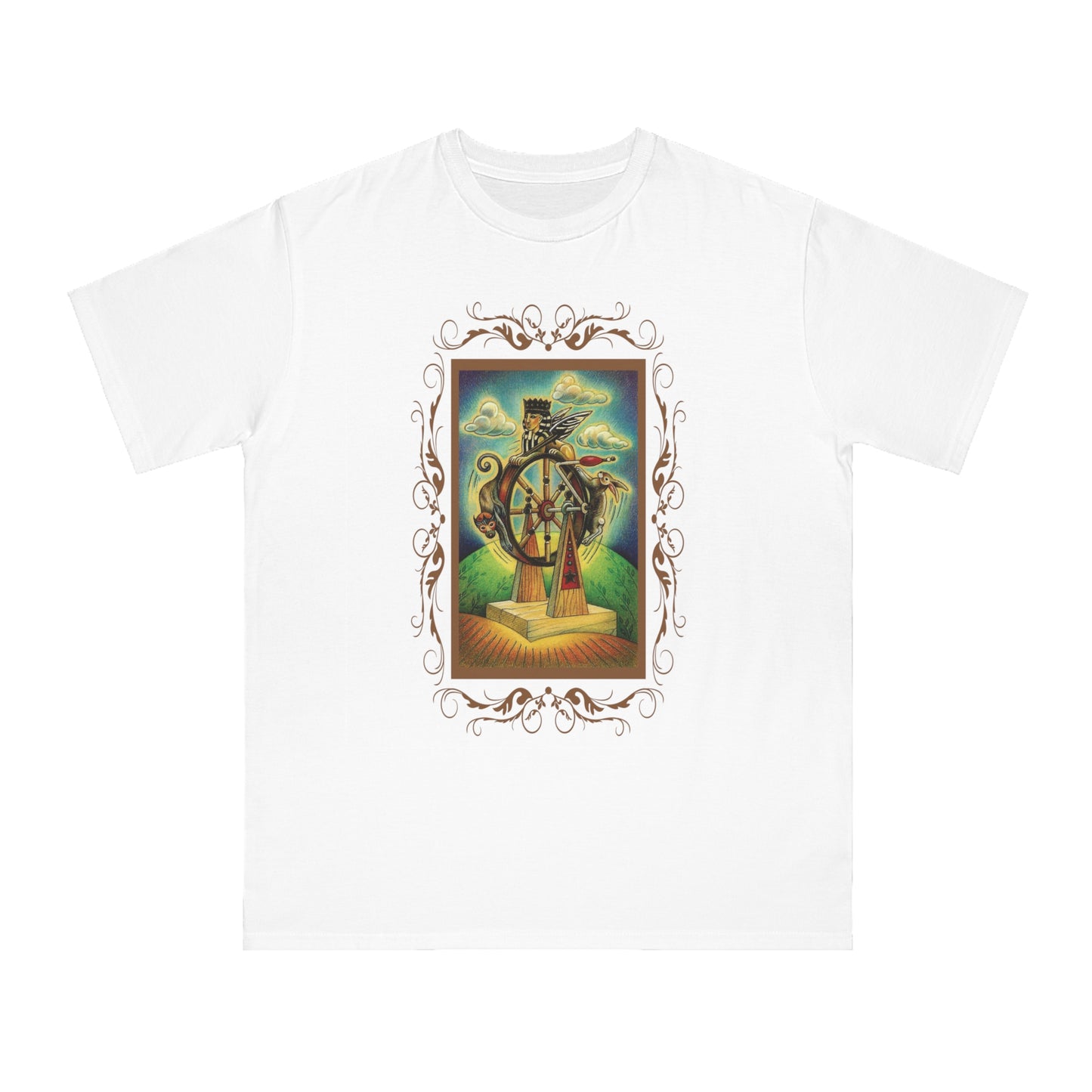 Organic Unisex Cotton T-Shirt with Tarot Cards