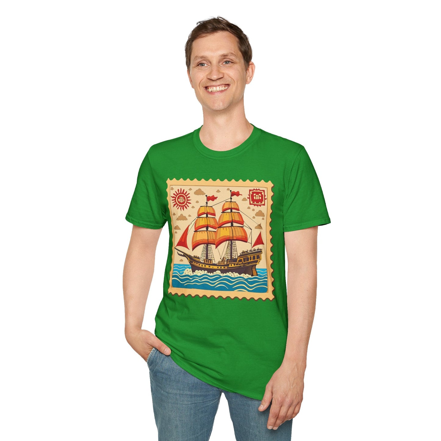 Ship T Shirts Frigate Vessel Tee Unisex Softstyle Gildan 64000 100 Percent Ring Spun Cotton