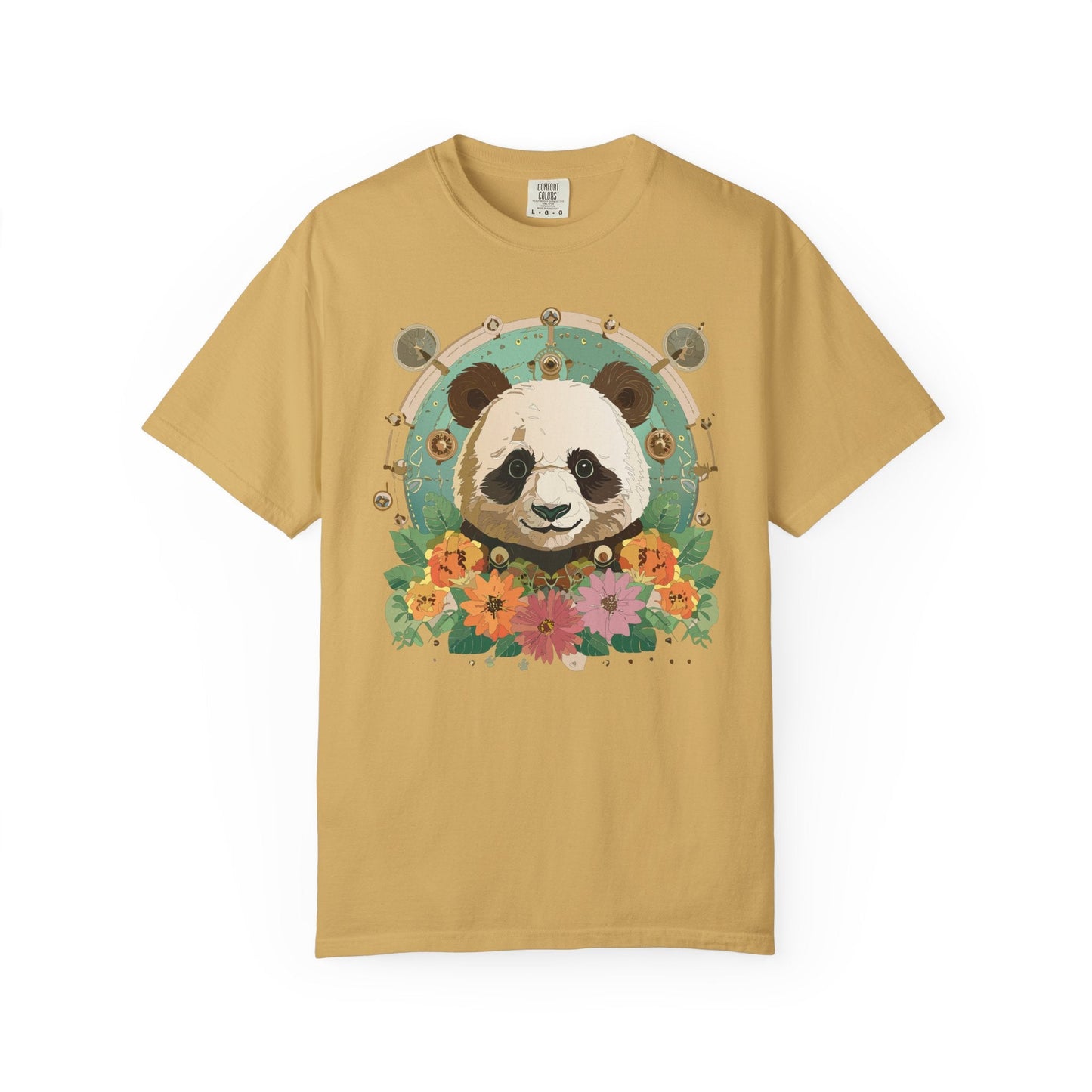 Panda Portrait Graphic T-Shirt Unisex Cotton Floral Animal Art Tee p3