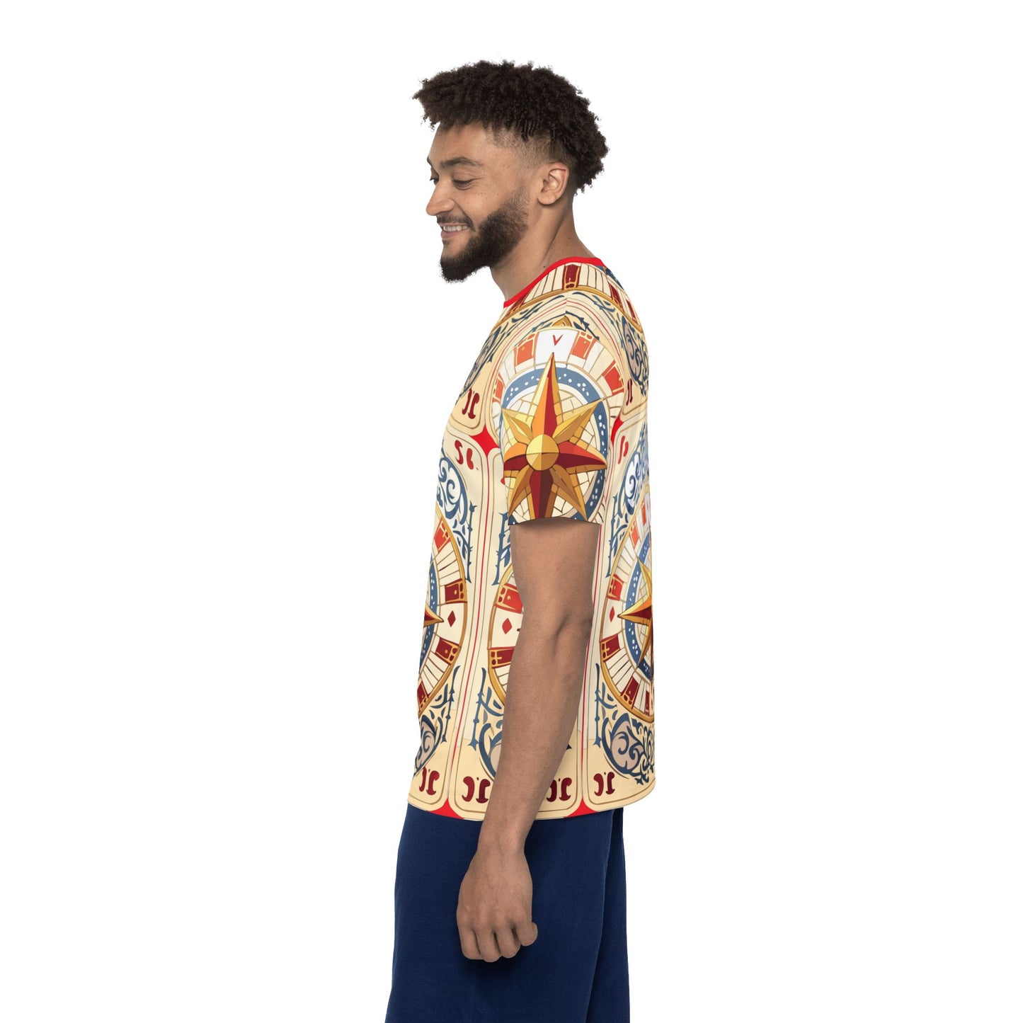 Unisex Poly T-Shirt with Abstract Graphic Design Print