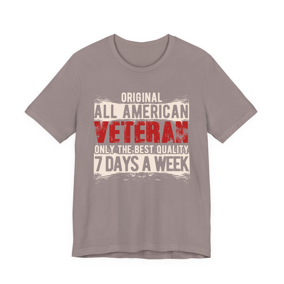 All American Veteran tee Vintage patriotic veteran Unisex Cotton T-Shirt v4