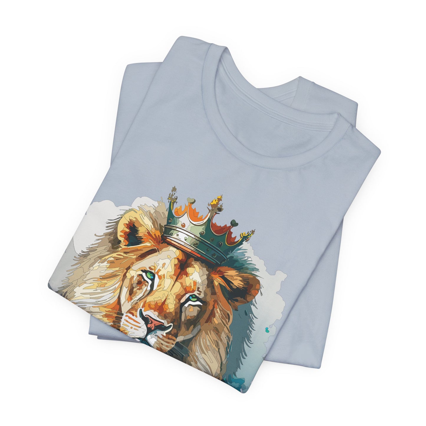 Unisex King Lion Tee, Animal Shirt, Tee Shirt with Lion, Crown T-Shirt, Animal King Tees, Crown Shirt, Safari T-Shirt 3