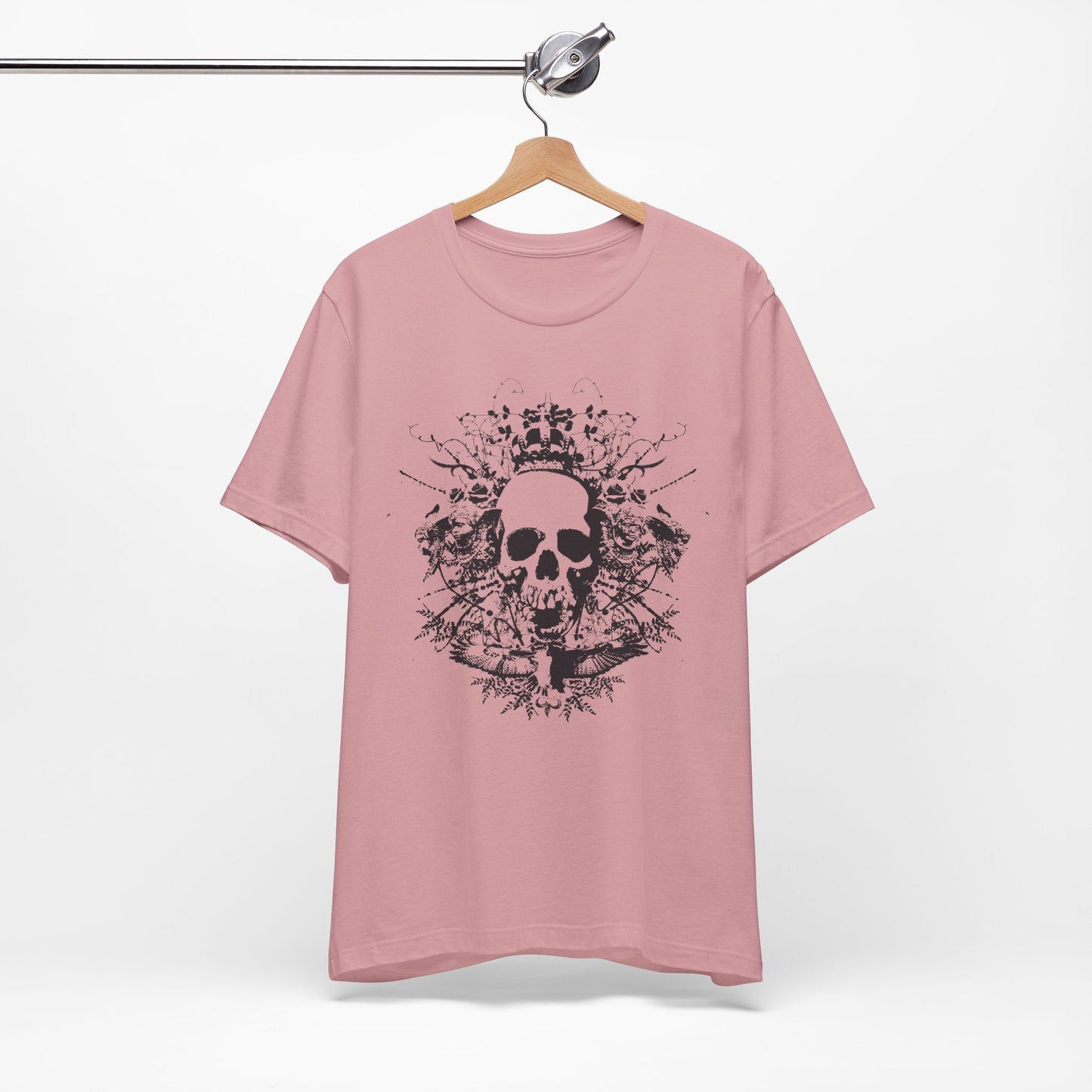Dark Skull Graphic Design Tee, Skull Shirt, Vintage Tees, Art Design T-Shirt, Vintage Graphic Tee, Art Shirts with Skulls