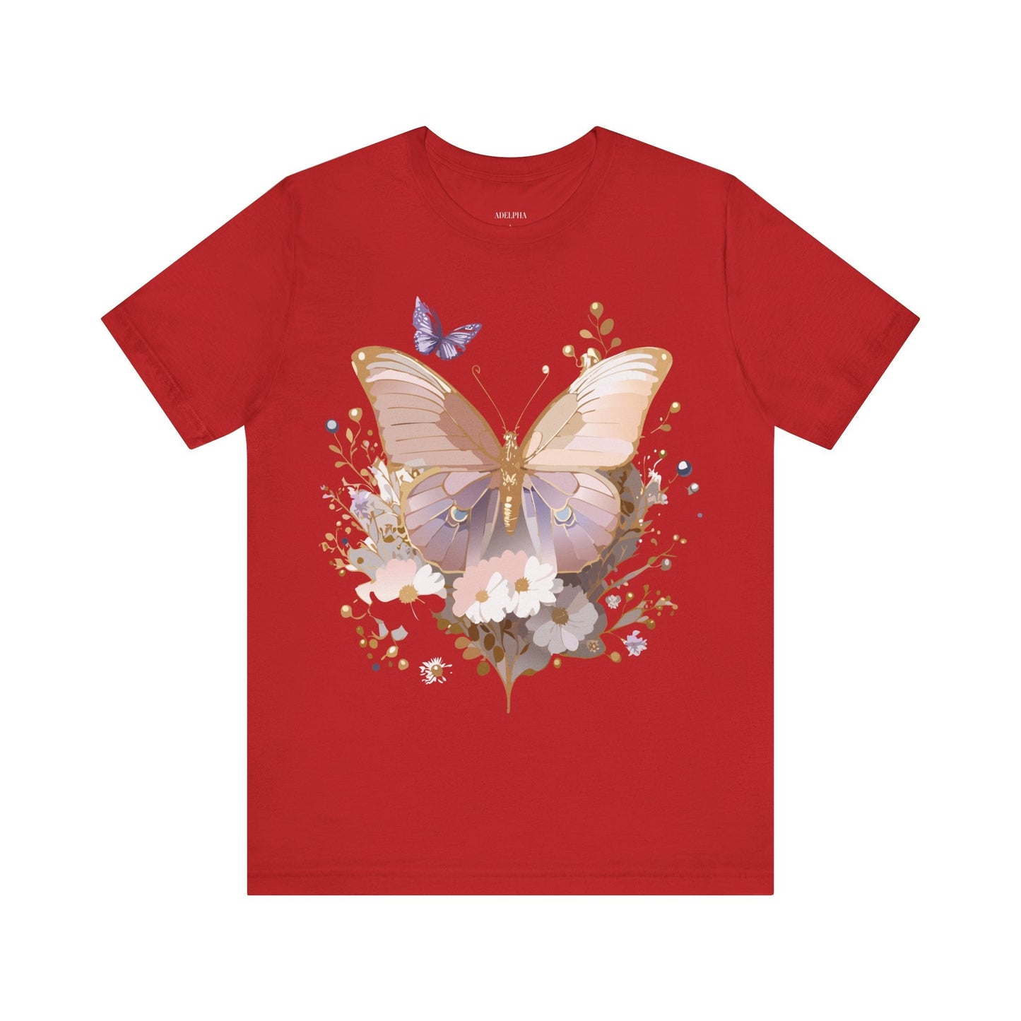 Butterfly Graphic Tee From Adelpha Unisex Short Sleeve Vintage Artwork