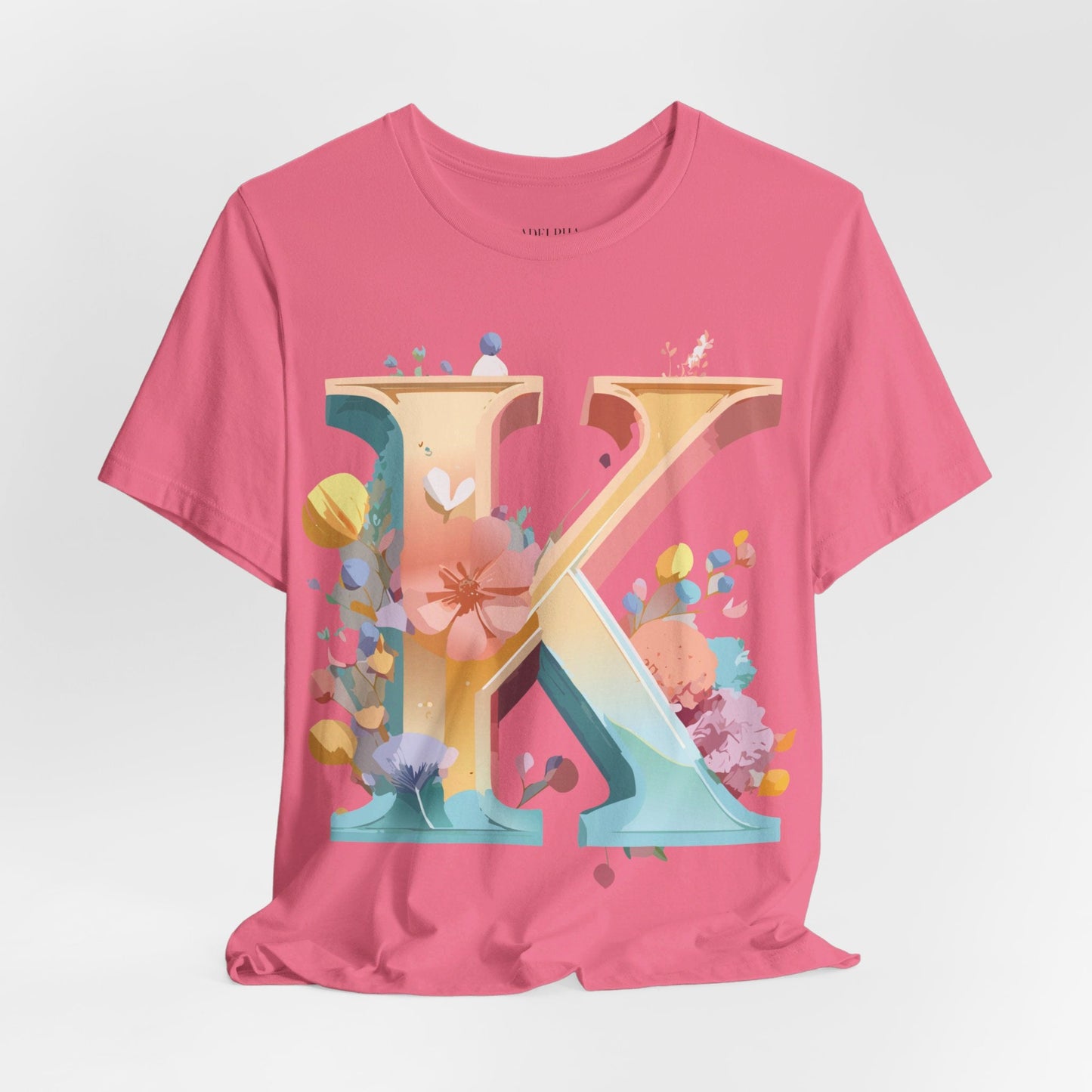 Letter K Shirt Unisex Graphic Tee With Vintage Inspired Artwork By Adelpha Short Sleeve