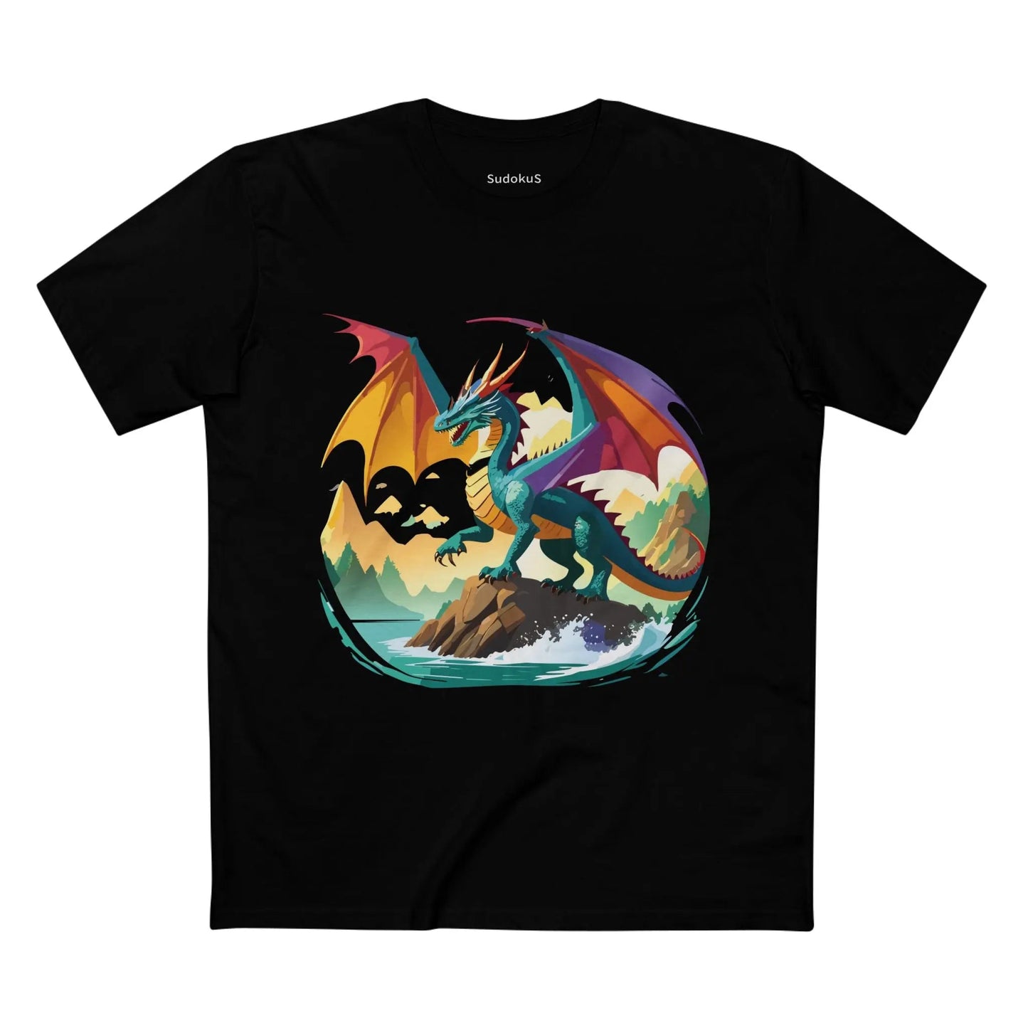 Dragon Graphic Unisex 100 Cotton Staple Tee 25