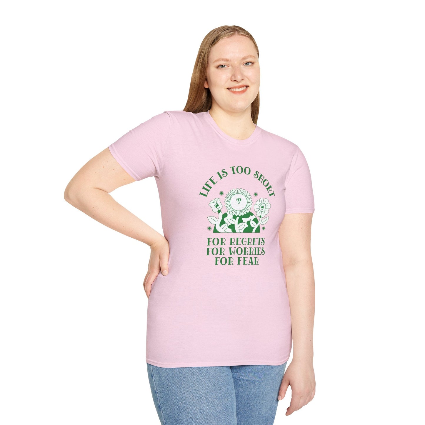 Positive Slogan T Shirts With Positive Words Tee Shirt Good Quotes Unisex Gildan Softstyle 64000 100 Percent Cotton