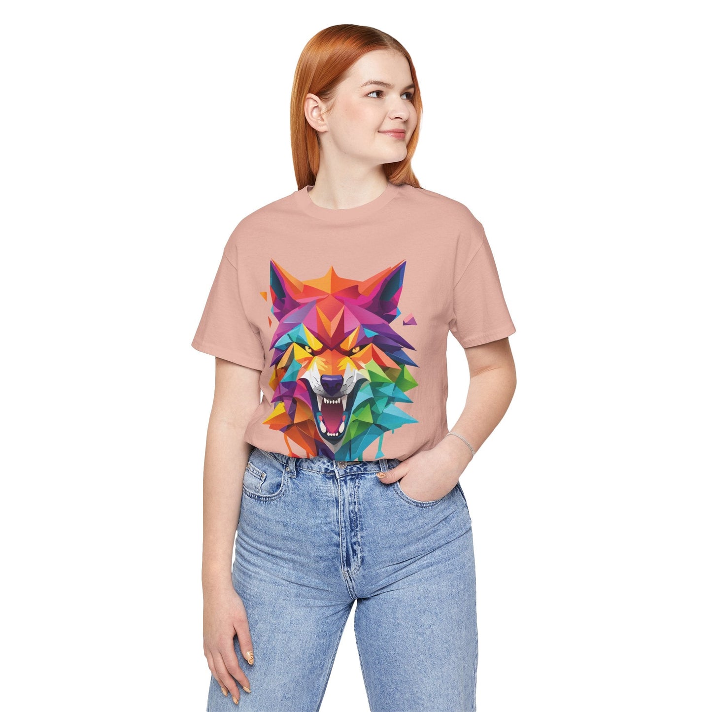 Unisex Animal Shirt With Art Design And Wild Animals Print Tee Short Sleeve Premium