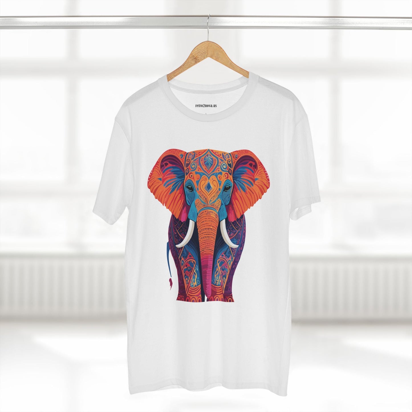 Unisex Elephant Shirt Premium Cotton Tee With Original Art Design By Retro2Nova Soft Breathable Everyday Comfort