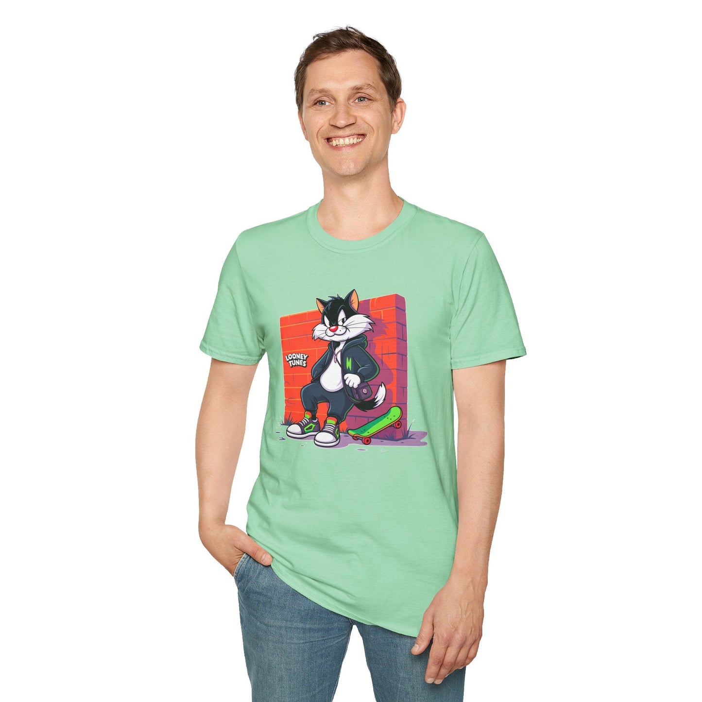 Cartoon T Shirt With Animation Design Unisex Softstyle Graphic Tee Funny Animals