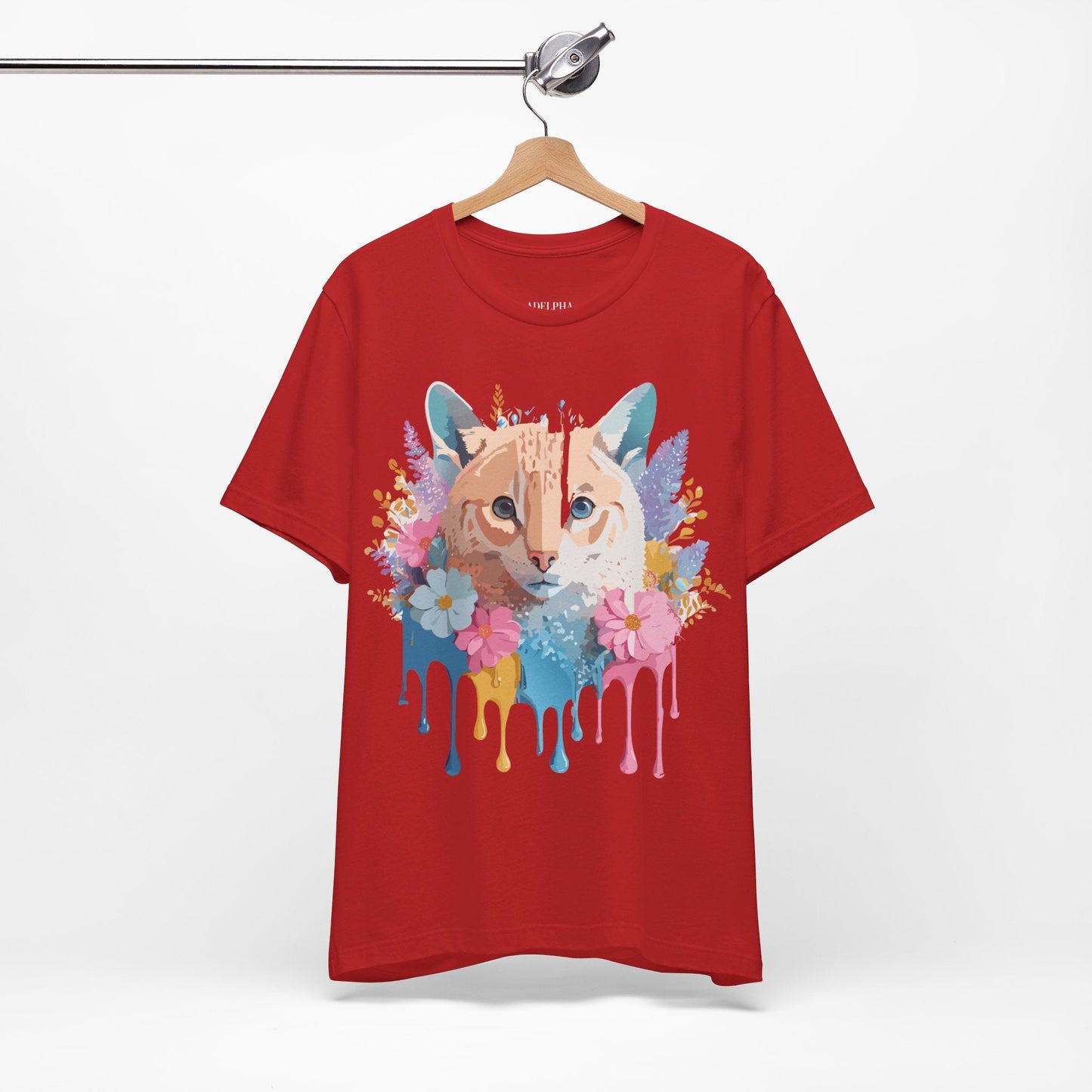 Cat Graphic Tee Unisex Vintage Art Design Adelpha Premium Comfort
