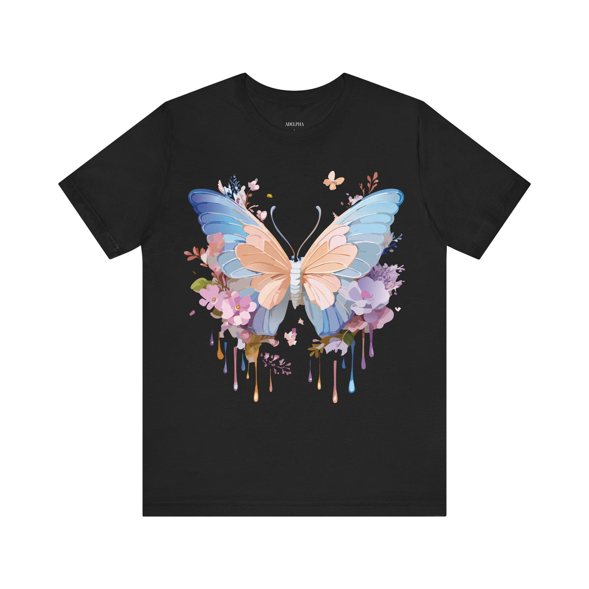 Butterfly Graphic Unisex Cotton Bella+Canvas Tee with Art Design n65