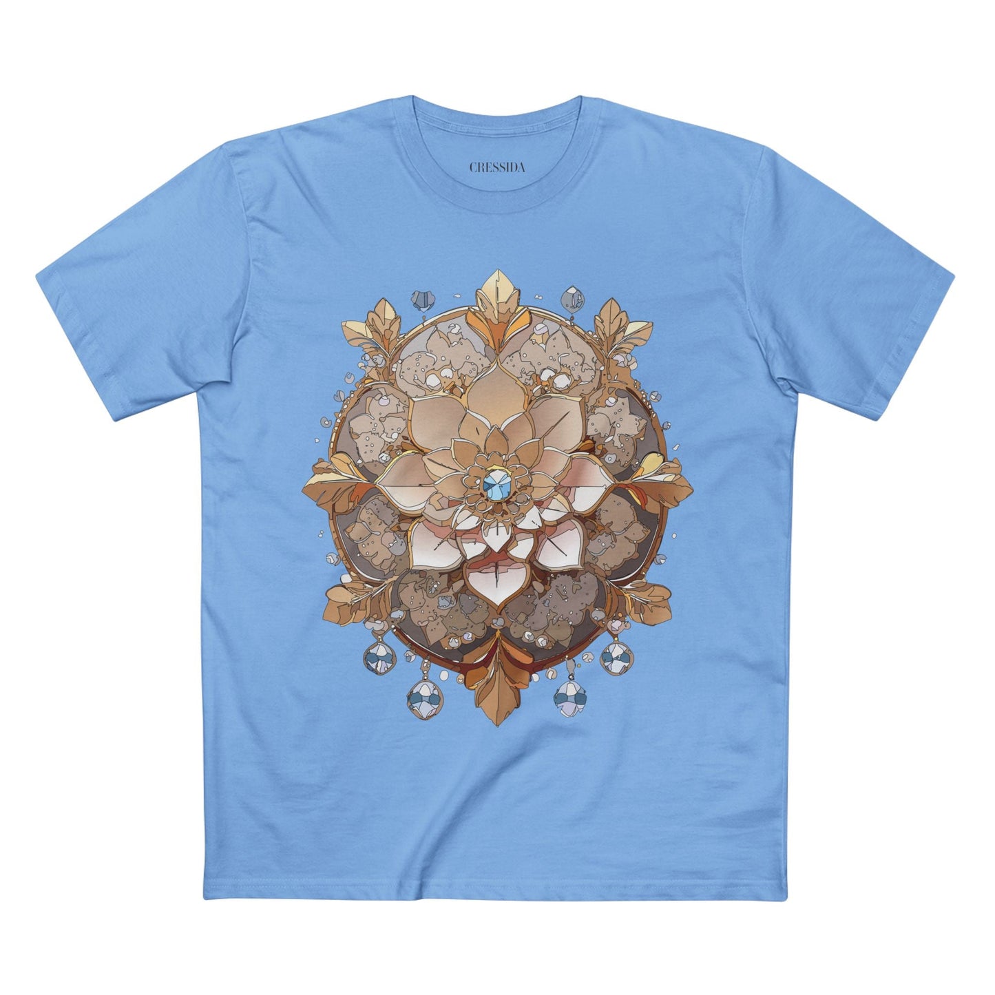 Floral Graphic T-Shirt Unisex 100 Cotton Art Design with Antique Flowers Tee 17