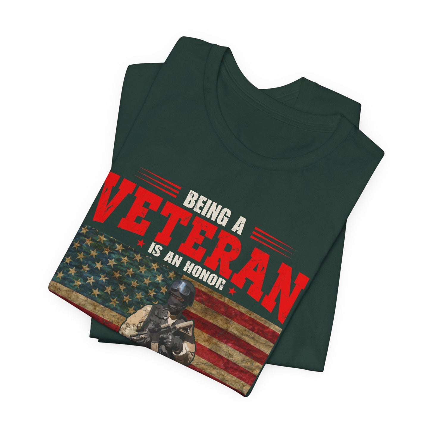 Army Veteran Patriotic Graphic Design Unisex Cotton T-Shirt v34