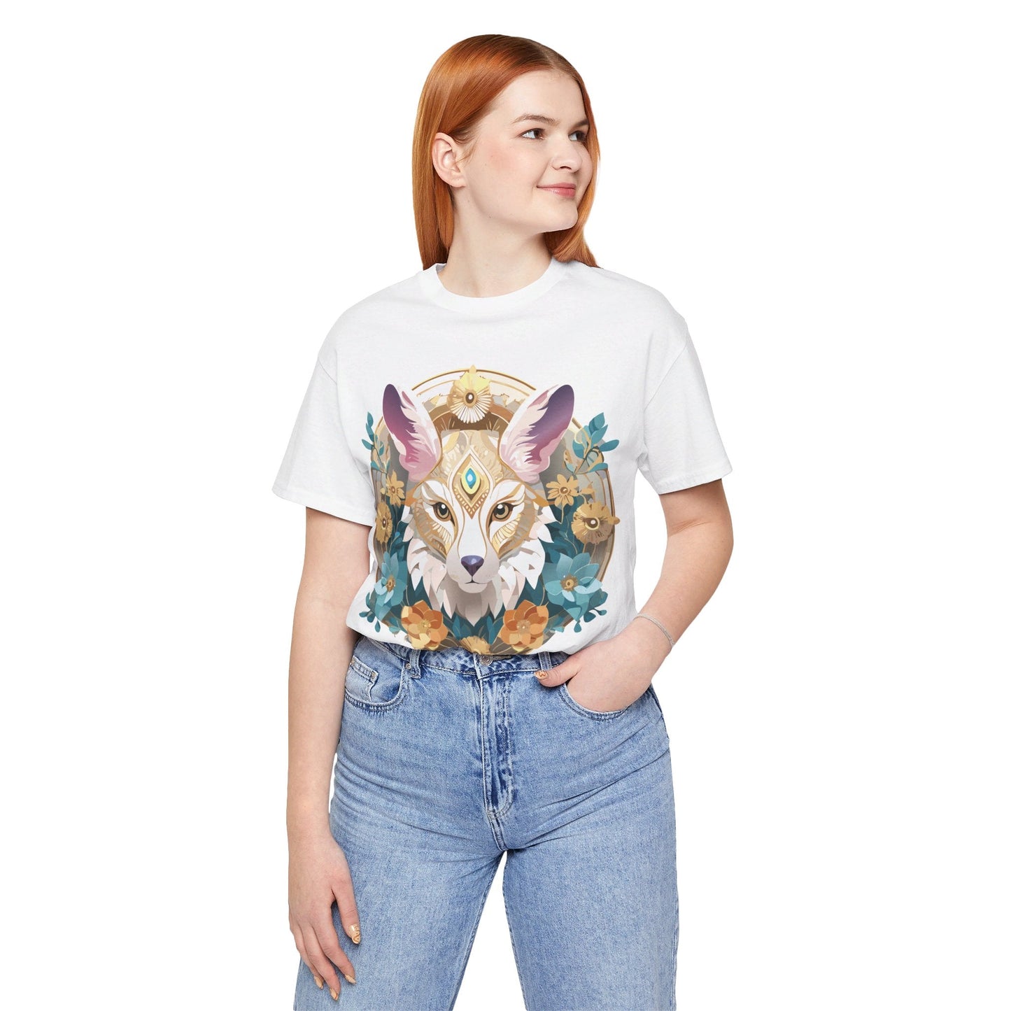 Medallion Graphic Unisex 100 Cotton Vintage Animal Medal Artwork Tee 84