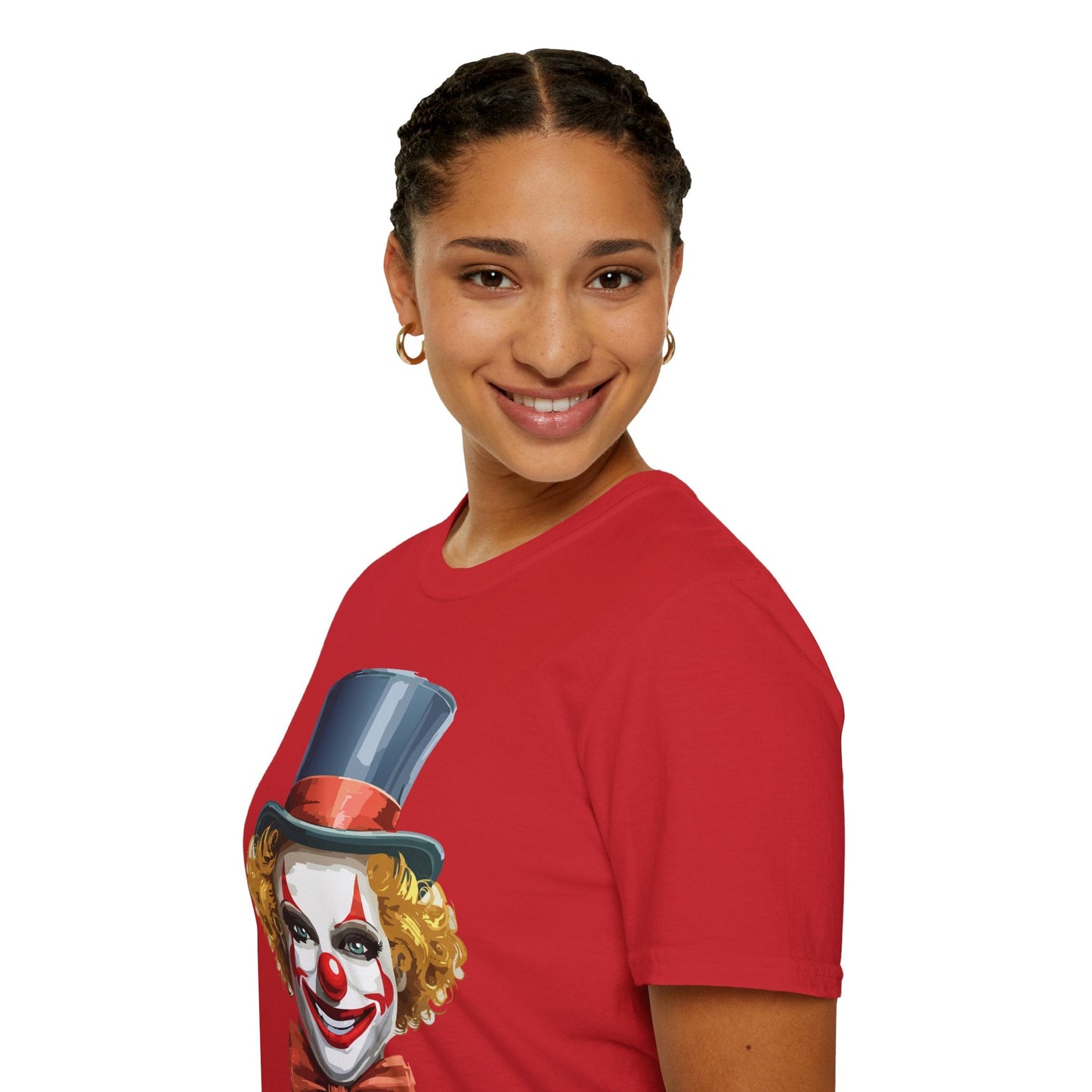 Clown Shirt T Shirt With Clown Funny Man Circus Shirt Scary Man Tee Unisex Gildan Softstyle 64000