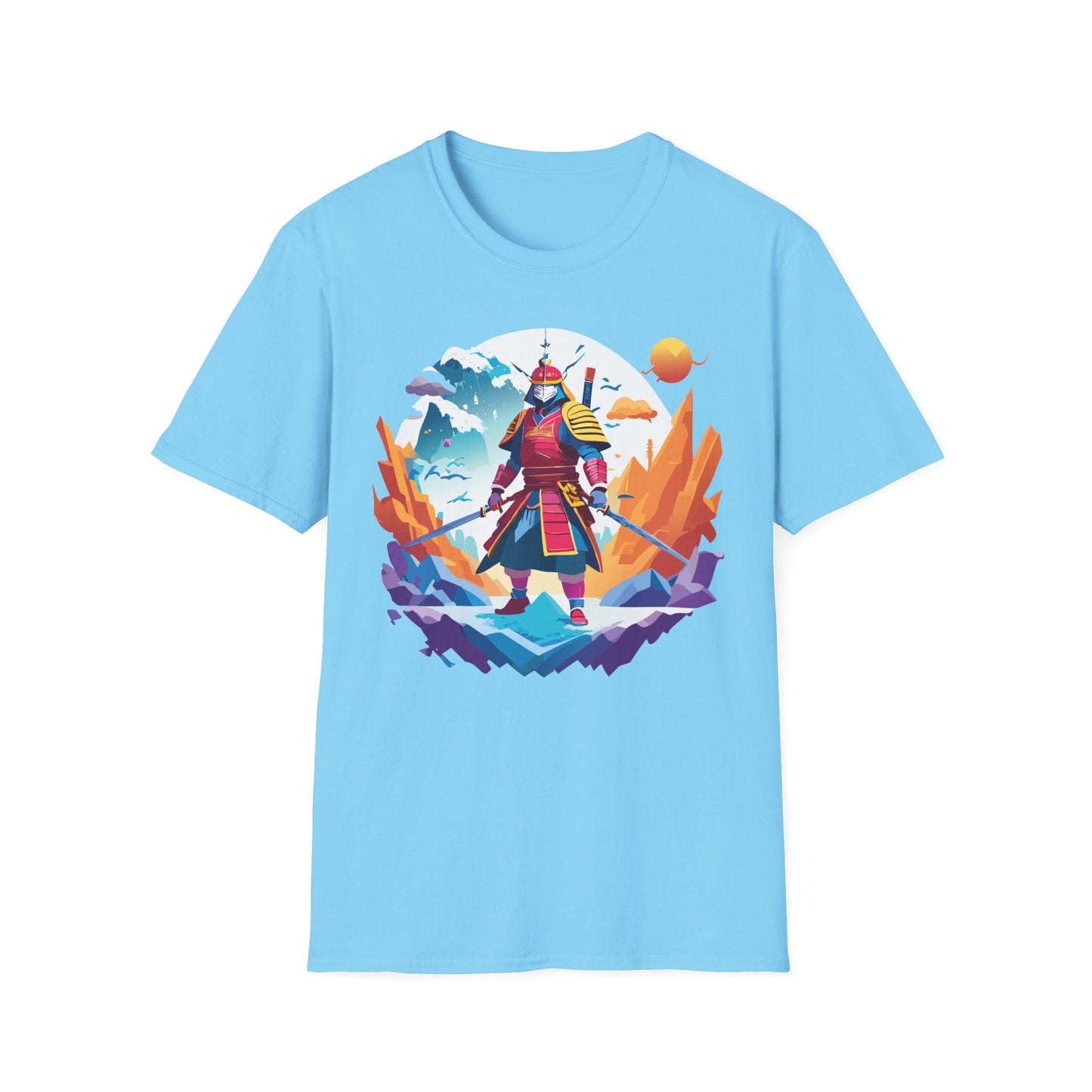 Samurai Shirt Unisex Short Sleeve T Shirt Gildan Softstyle 64000 100 Percent Ring Spun Cotton Tee