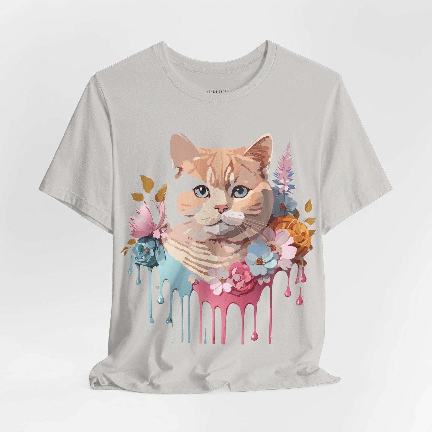 Cat Shirt Graphic Tee Unisex Vintage Inspired Adelpha Art Design