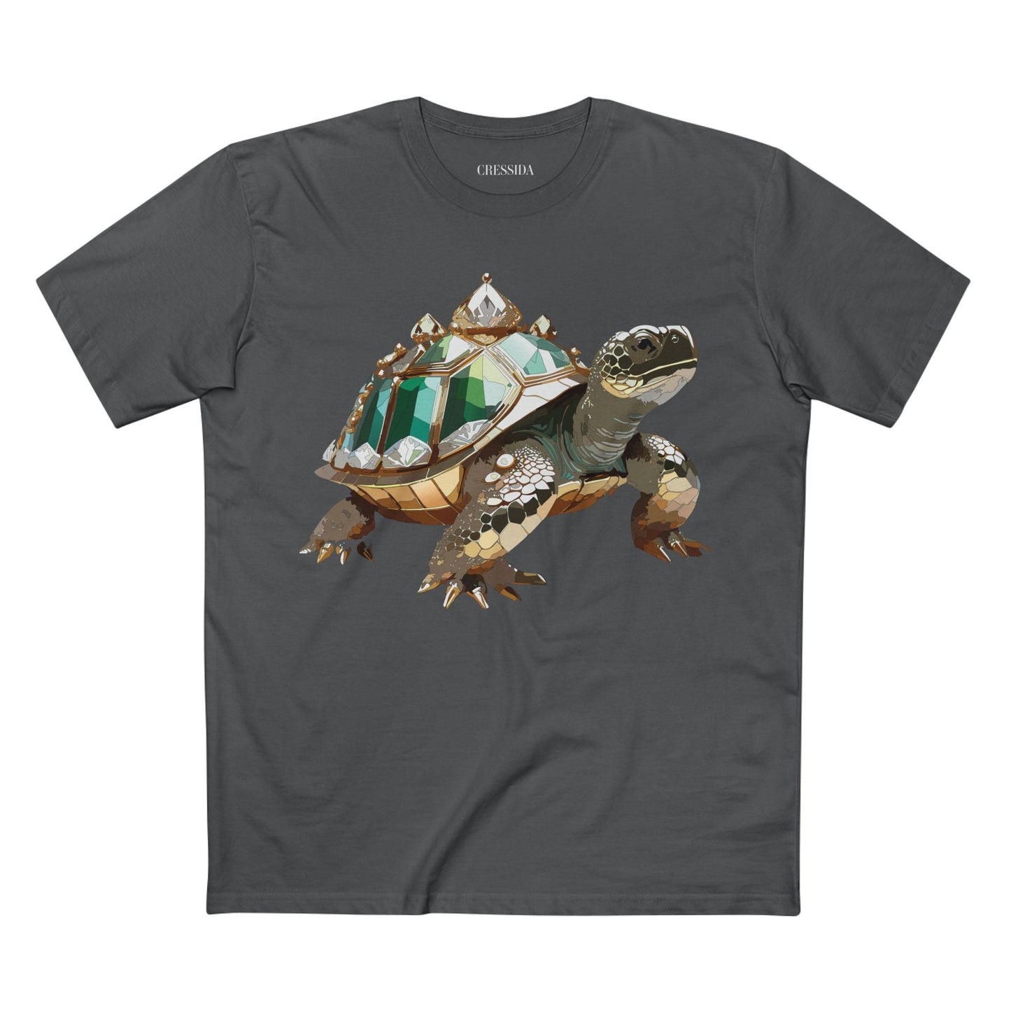 Turtle Graphic Unisex 100 Cotton Tee With Unique Animal Golden Medallion Art Design 32