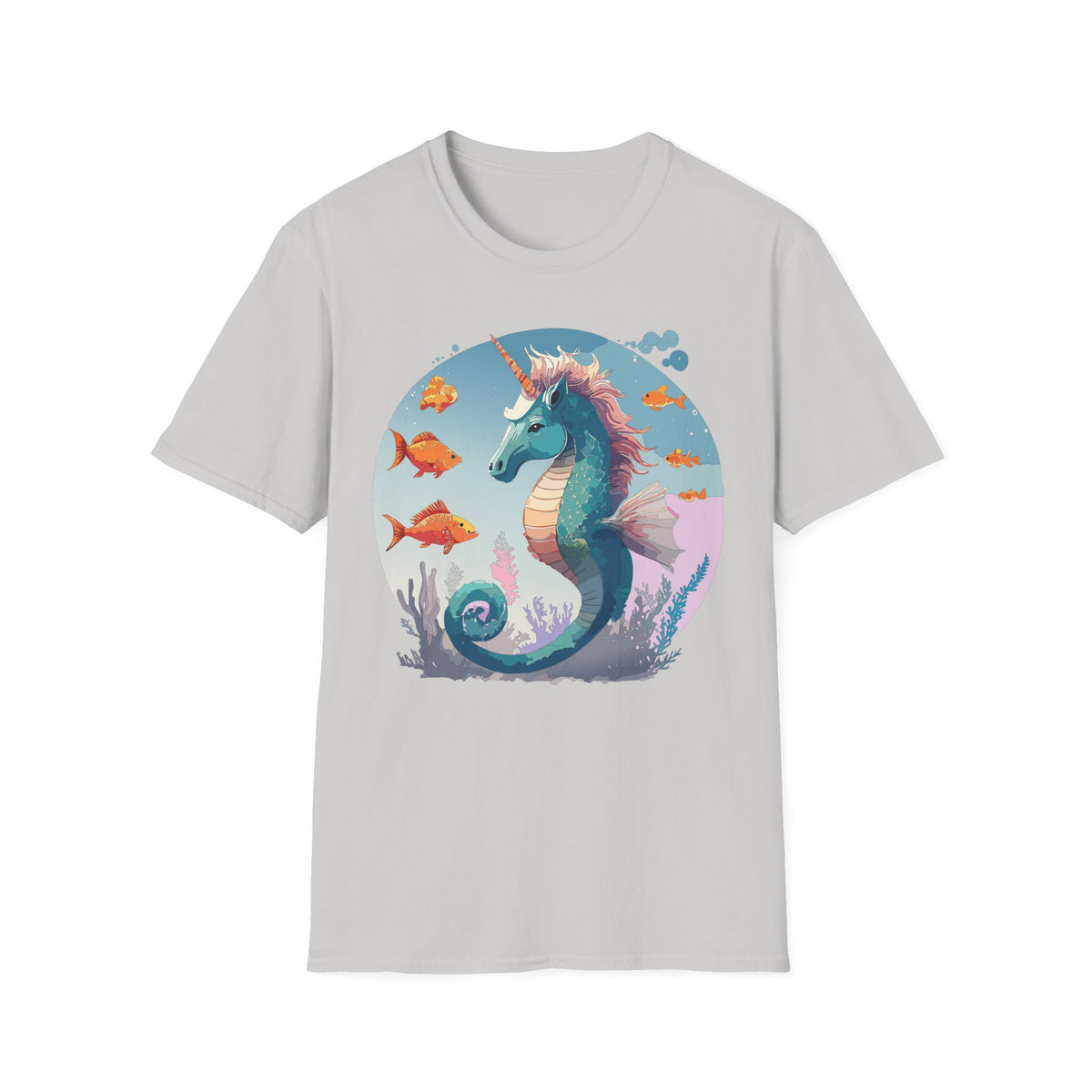 Sea Unicorn Seahorse T-Shirt | Nautical Mythical Creature Tee