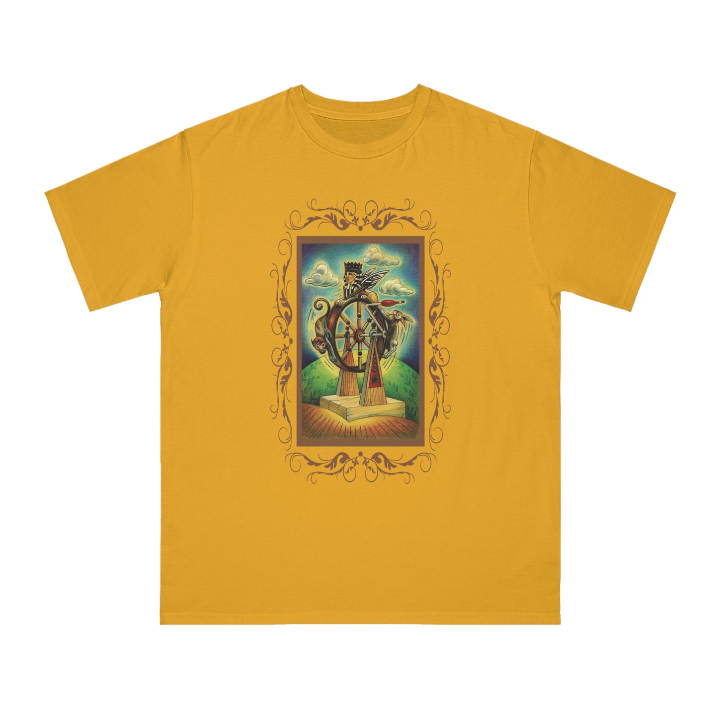 Organic Unisex Cotton T-Shirt with Tarot Cards