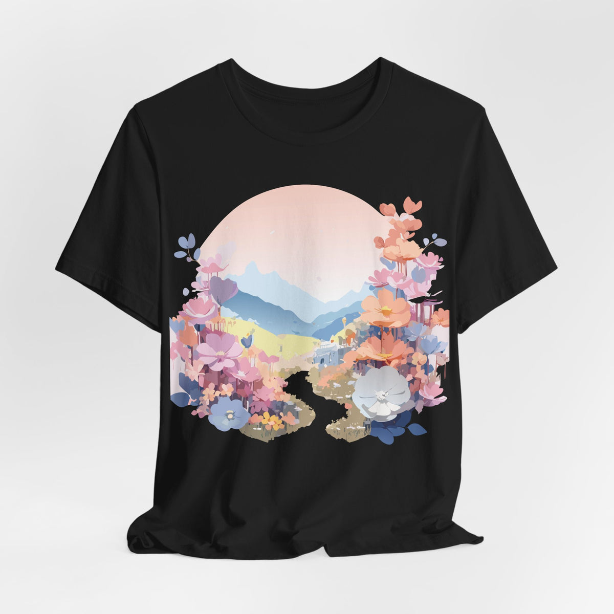 Floral Graphic Tee Shirt - Bella+Canvas Unisex 100 Cotton 43