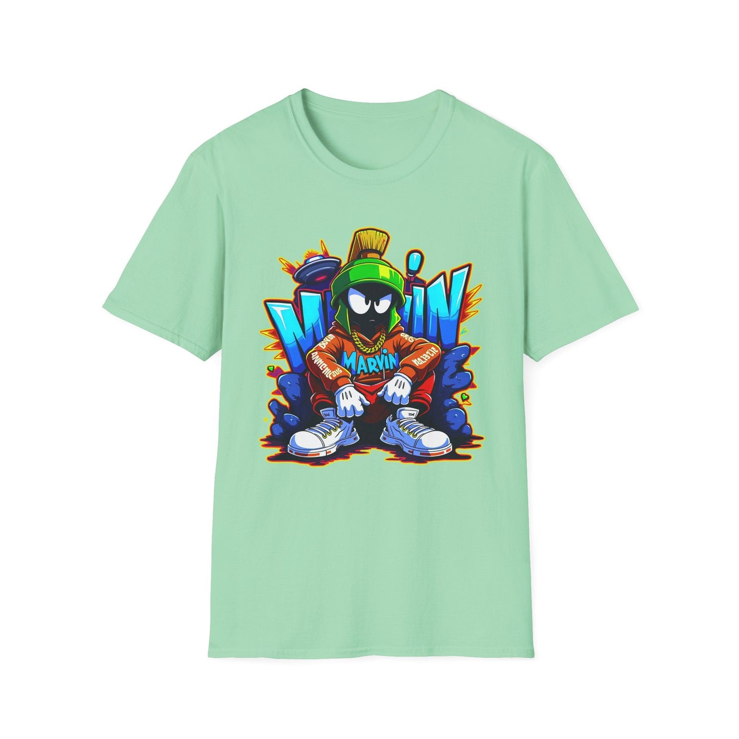 Unisex Cartoon T Shirt With Funny Animals Animation Graphic Gildan Softstyle 64000