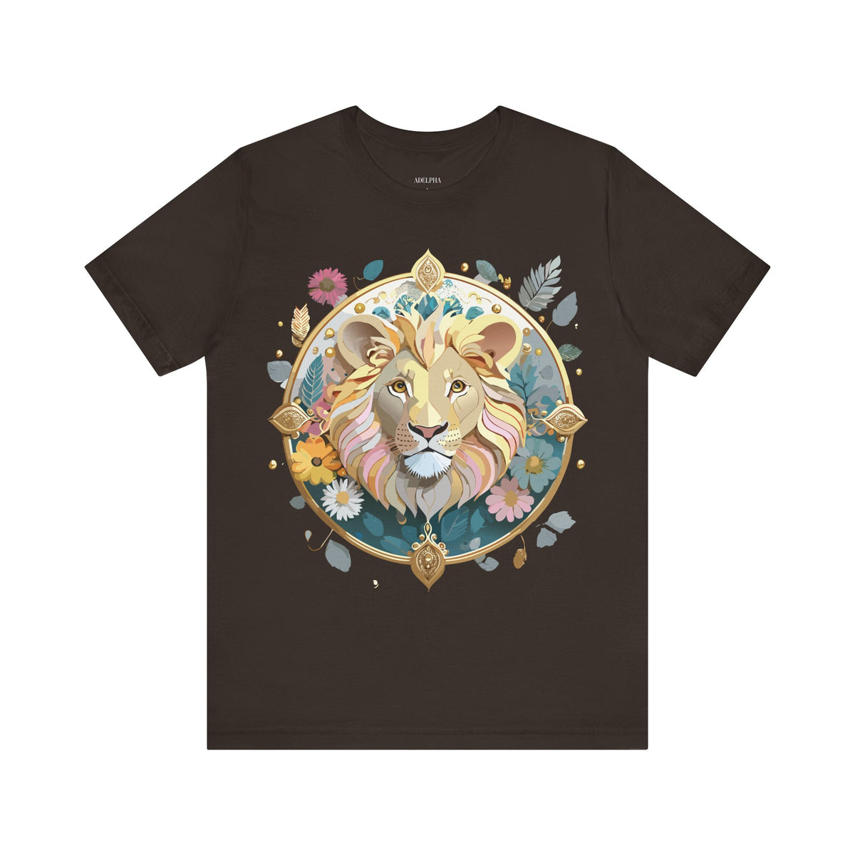 Medallion Graphic Unisex Cotton Bella+Canvas Tee with Floral Art Design m67