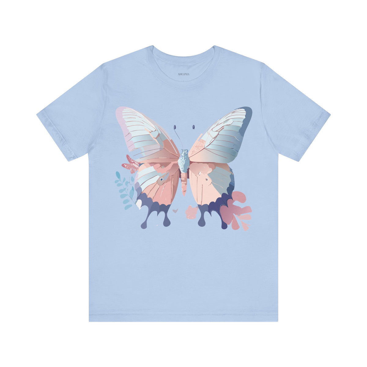 Butterfly Graphic Unisex Cotton Bella+Canvas Tee with Art Design n107
