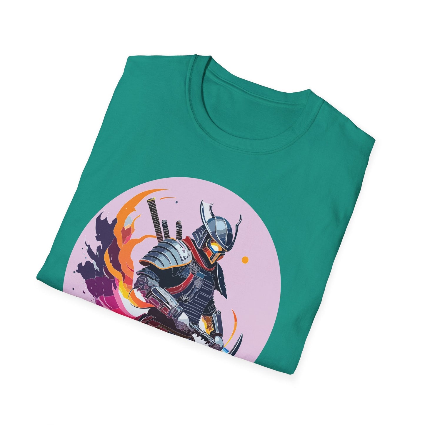 Samurai Shirt Unisex Short Sleeve Tee With Samurai Print Softstyle Gildan 64000 Ring Spun Cotton